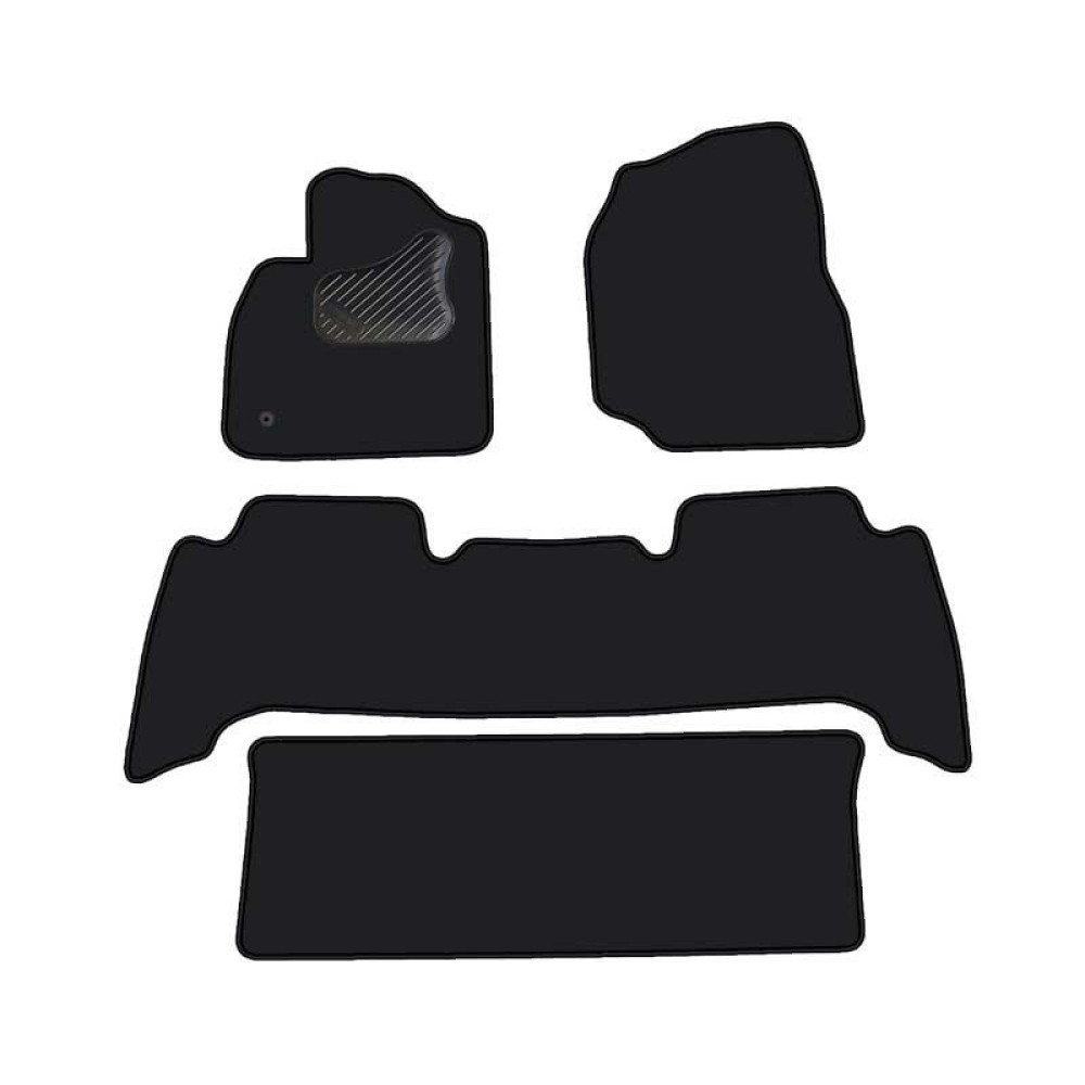 Car textile mats black TOYOTA LAND CRUISER 100 (1998-2007) ECONOMIC