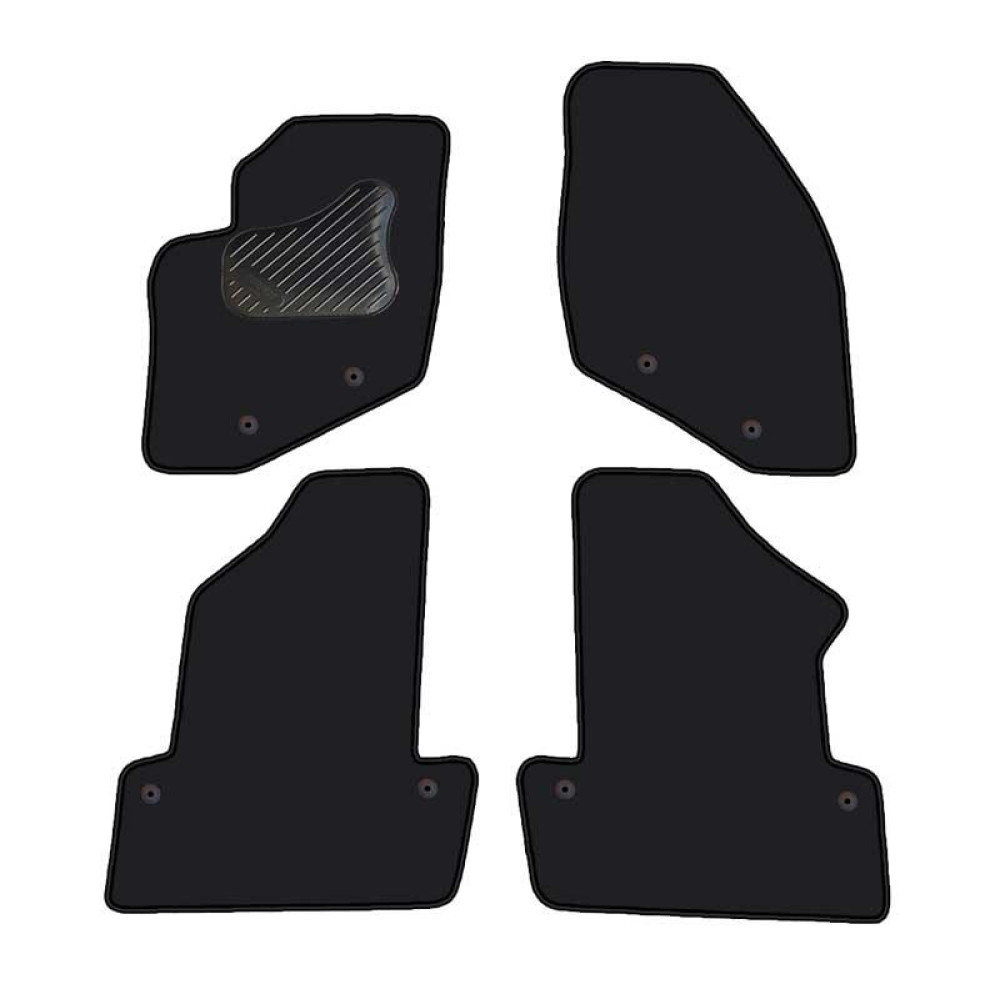 Car textile mats black VOLVO S60 (2000-2009) ECONOMIC