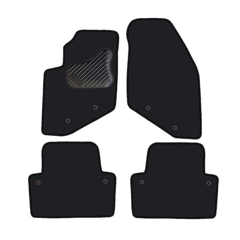 Car textile mats black VOLVO V70 (2000-2007) ECONOMIC