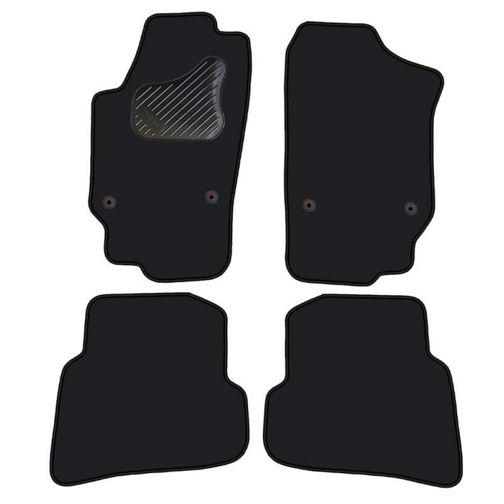Car textile mats black VW POLO (2009-2016) ECONOMIC